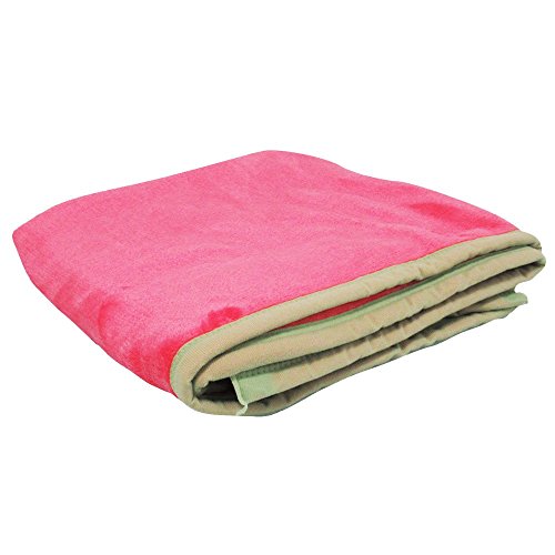 [西川 膝掛け ハーフ ブランケット] ひざかけ 毛布 おしゃれ コンパクト 冷え取り 冷房対策 リバーシブル 2枚合わせ 70×100cm (ピンク)
