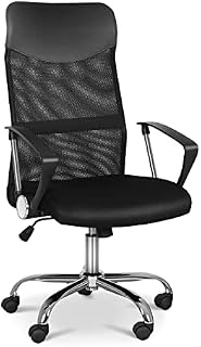 ELECWISH Office Chair for Home, Desk Chair Swivel Ergonomic Mesh Computer Chair High Back with Headrest 30° Rocking Function Lumbar Support Height Adjustable for Bedroom,Black