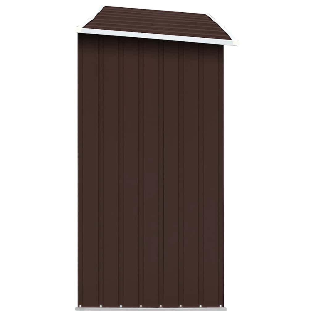 Brennholzlager aus verzinktem Stahl 330x84x152 cm braun Holzlager Kaminholzregal robust wetterfest kompakt für Garten Wohnzimmer Kamin Ofen
