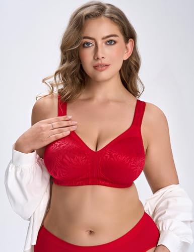 Image of Wingslove Women's Full Coverage Non Padded Comfort Minimizer Wire-Free Bra Plus Size