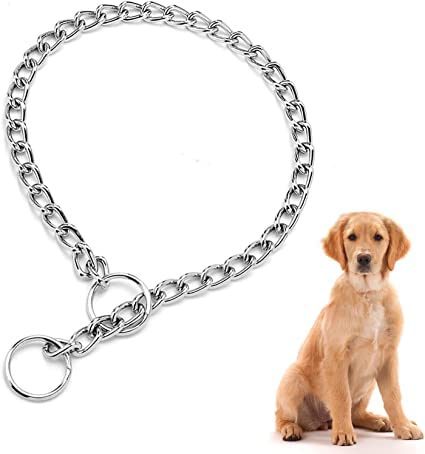 RvPaws Stainless Steel Dog Chain Collar - Durable Thick Choke Collar for Pet Outdoor Training Walking, Adjustable Silver Metal Necklace - Medium (3 MM-24 Inch) (B0BQBGJYGV) Amazon Price History, Amazon Price Tracker