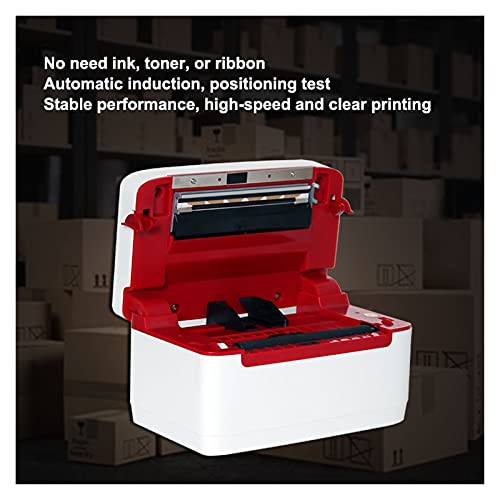 Image of Label Printer 4x6 Thermal Label Barcode Printer Commercial Direct Thermal Label Maker for Computer and Mobile Phone(USB)