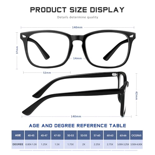reading glasses for women men - blue light blocking uv filter computer readersanti eyestrain eyeglasses