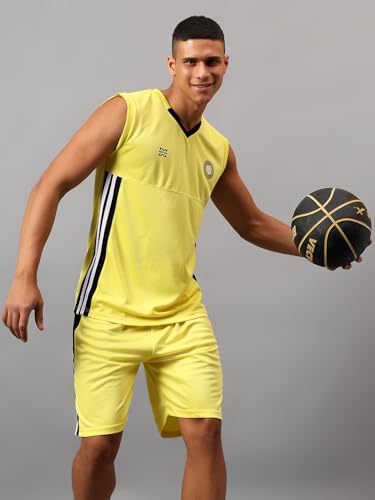 Image of Vector X VBB-100 Men's Sleeveless Basketball Volleyball Football Team Jersey and Shorts Set Combo, Breathable Moisture-Wicking Unisex Sports Active Wear Active Wear for Running Training Men Women