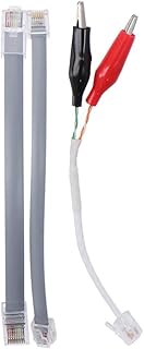 SHUATI RJ11 / RJ12 / RJ45 Plug Plastic Premium Replacement Cables Leads with Alligator Clips Wire Identification and Tracing