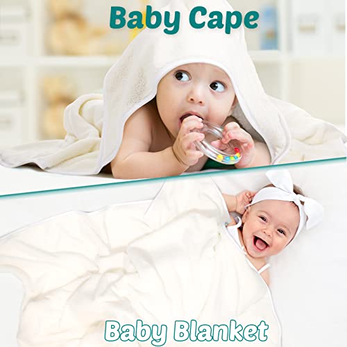 Chumia 6 Pack Baby Bath Towel, Soft Coral Fleece Absorbent Newborn Hooded Towel For Kids, 30 X 30 Inch Hooded Baby Toddler Bath Blanket Towel For Babies Toddler Infant Shower Gift Supplies (White) #TOP4