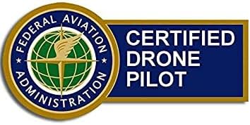 FAA Certified Drone Pilot (Logo Federal Aviation UAV Aircraft dept usdot) Bumper Sticker Vinyl Decal