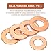 Brass Washers,2 Pieces Flat, Copper Crush Washer Seal Rings M30×38×1.5Mm-M36×45×2Mm Suitable for Industrial Mechanical Use,M36×45×2mm(M30x38x1.5mm)