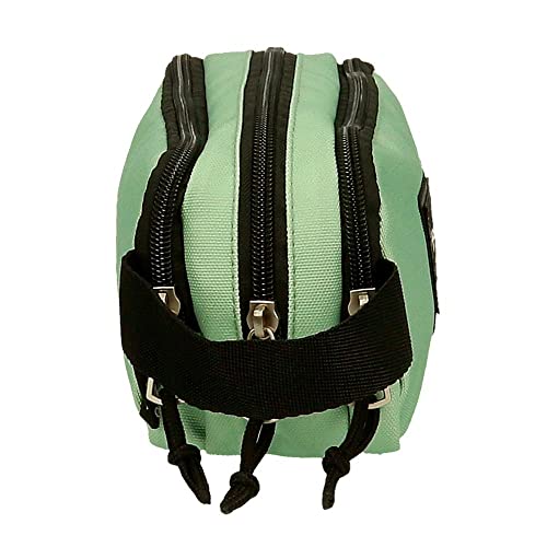 Pepe Jeans Aris Triple Pencil Case, Green, Triple Case, 22 cm x 10 cm x 9 cm - Image 2