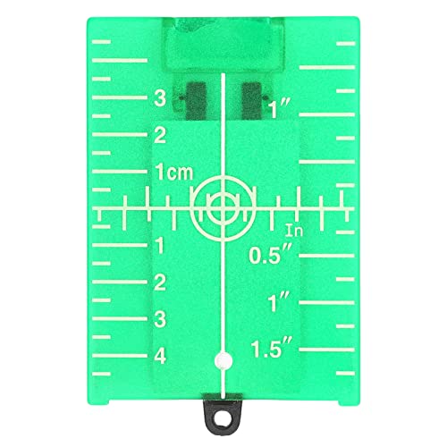 Magnetic Floor Lasering Target Plate Card with Bracket, for Green Lasering Level Red Lasering Level to Enhancing the Visibility (Green)
