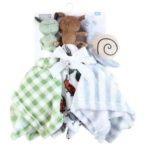 Image of Hudson Baby Unisex Baby Animal Face Security Blanket, Bugs, One Size