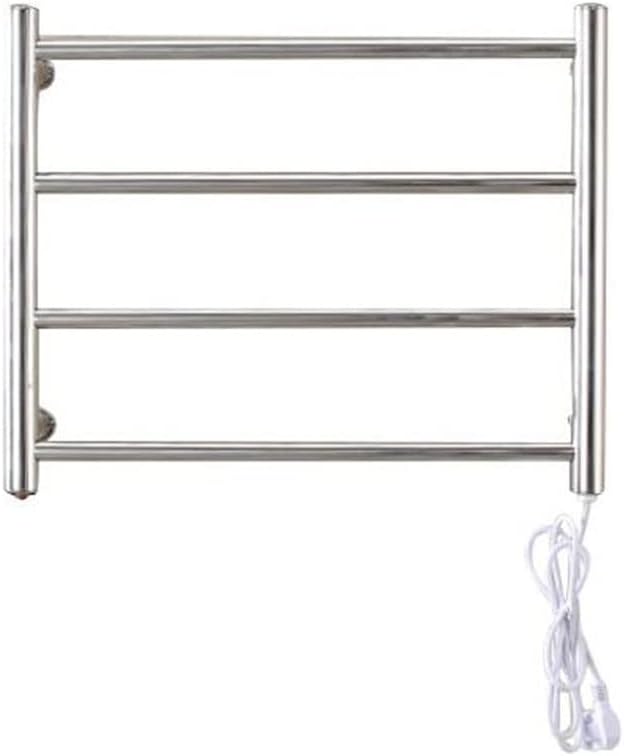 Electric Wall Mounted Towel Warmer Rail Heated Rack Stainless Steel Warmer Rack Bathroom (Color : As Shown Size : One Size)