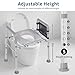 Toilet Seat Riser for Seniors, Raised Toilet Seat with Handles,Adjustable Height & Width, 400lb Raised Toilet Seat with Handles for Elderly, Handicap, Elevated, Pregnant, Fit Any Toilet