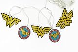Warner Brothers Wonder Woman String Lights,Official Warner Bros 5-Piece, Decorative Indoor/Outdoor Party & Room Décor, Superhero LED Lighting