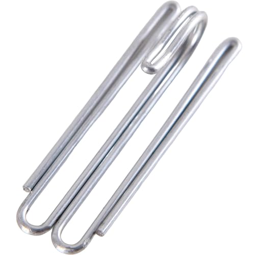 Ezranova - Lot de 20 crochets à rideaux en métal - Pince profonde - Crochets à rideaux longs - En métal galvanisé argenté