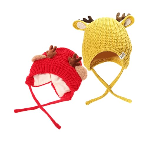 Gorro navideño de reno para abrigar las primeras navidades de bebés y niñas