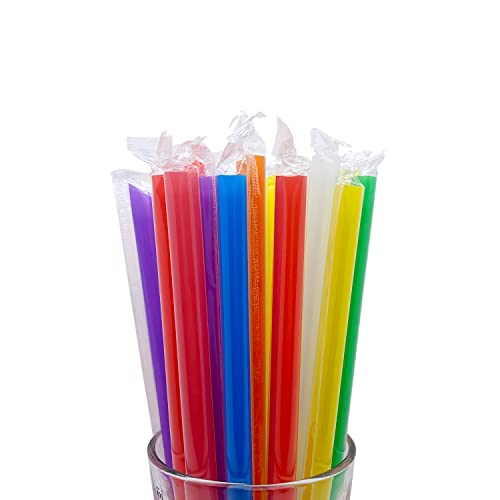 Pitillos Jumbo Plásticos Multicolor 100 Piezas