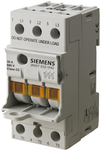 Porte fusible 10 x 38 Siemens SENTRON 3 pôles 690V 32A avec indicateur LED 45mm