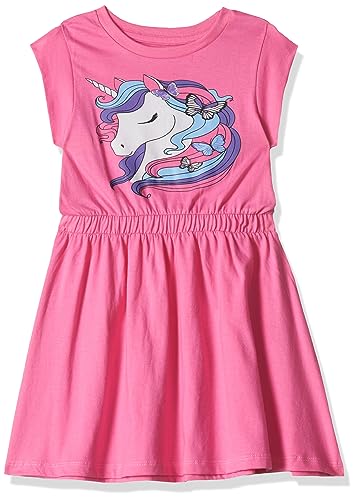 Image of T2F Girl's Cotton A-Line Knee-Length Casual Dress