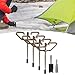 Menolana 4X Ice Fishing Anchors Tent Stakes Ice Anchor Drill Adapter with A Socket Ice Fishing Accessories Reusable Ice Shanty Anchors