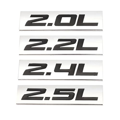 Aqxyju Autocollant de Voiture emblème Insigne 2.0L 2.2L 2.3L 2.4L 2.5L 2.7L 2.8L décalcomanies Autocollants de Voiture personnalisés(2.0L Sticker-02) – vue 6