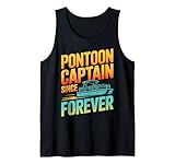 Pontón Barco Capitán Lake Vacaciones Vela Verano Camiseta sin Mangas