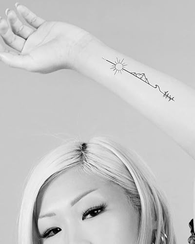 Inkbox Temporary Tattoos, Semi-Permanent Tattoo, One Premium Easy Long Lasting, Water-Resistant Temp Tattoo With For Now Ink - Lasts 1-2 Weeks, Earth Tattoo, 7 X 2 In, Anywhere #TOP1