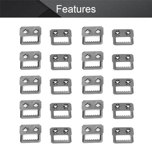 Image of Bettomshin 30Pcs Sawtooth Picture Hangers, 1.06 inch x 0.71 inch Double Hole Picture Frames Hangers, Metal Black Galvanized Picture Hanging Hardware for Frames Paintings Artwork Home Decoration