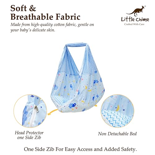 Image of Baby Bed Cradle Cloth with Mosquito Net and Triangle Spring Set