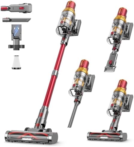 Cordless Vacuum Cleaner, 580W 48Kpa 65Mins Vacuum Cleaners for Ho...