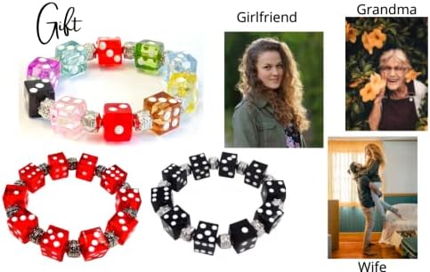 Dice Bracelet, Black Casino Bunco Bracelet For Women, Christmas Birthday Gift For Her, 1 pc - Image 7