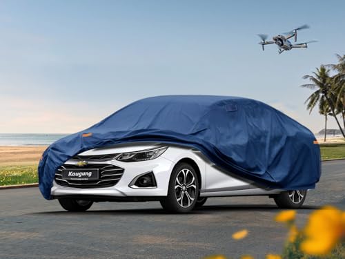 Image of Kaugung Heavy Duty Car Cover Custom Fit Cheνrolet Cruze (2007-2024), Waterproof All Weather Resistant Outdoor Sun Rain Dust Snow Protection with Anti-Theft Lock. (USA Warehouse, Within 3-7 Days)