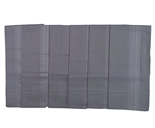 Imperial Bamboo Handkerchief Set Eco Friendly Extra Soft - 6 Pack (Gray) #TOP2