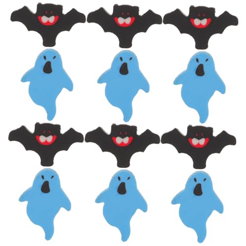 NOLITOY 200個ハロウィン ミニ消し ゴースト コウモリ かわいい動物デザイン 学校用文具 ご褒美お菓子袋詰め 細工学習促進 パーティー飾り付