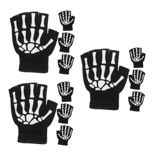 Guantes de ciclismo de montaña esqueleto para mujer pack de 6 pares
