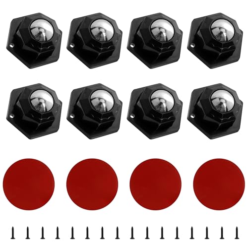 YSDMY Rueda Mueble 8 Piezas Ruedas Autoadhesivas 20mm Rotación 360° Ruedas Deslizantes Pequeñas