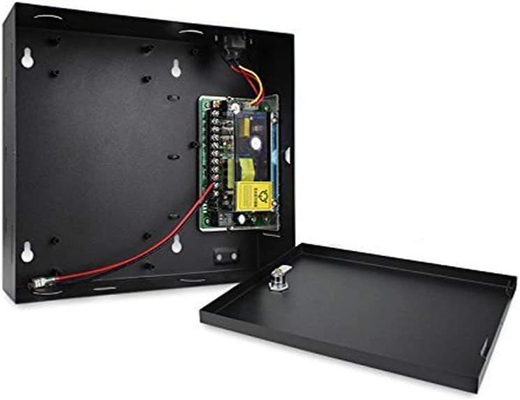 Interior view of the power supply box with control board