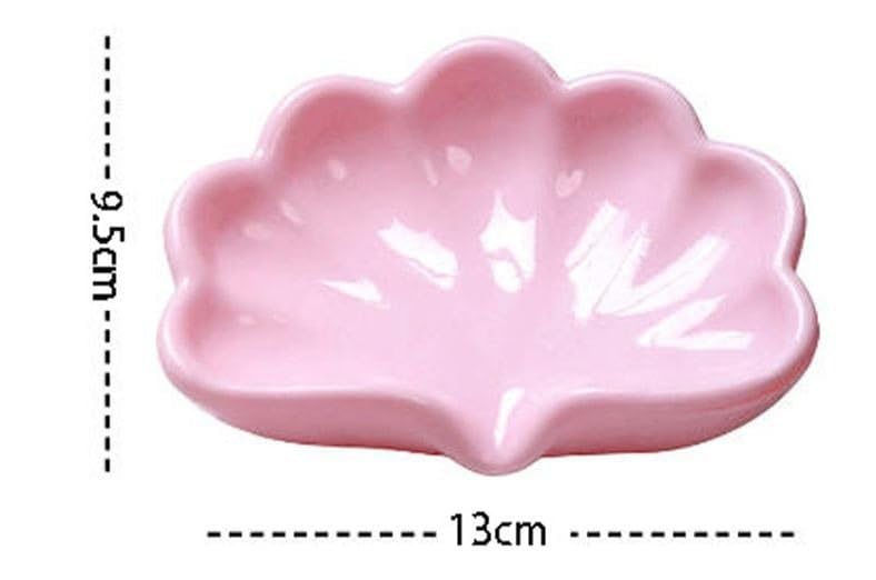 Image of Plastic Sea Shell Soap Dish for Bathroom & Kitchen | Shell Shape Plastic Soap Holder | Solid Color Soap Saver for Wash Basin & Shower (2, Sea Shell Soap Dish)