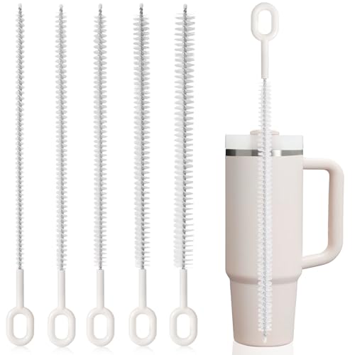 GGXZHT Strohhalm Bürste 5er Set Strohhalm Reinigungsbürsten für Stanley Tumbler 6mm/8mm/10mm 12mm/14mm strohhalmbürste Volle Borstenabdeckung großer Griff