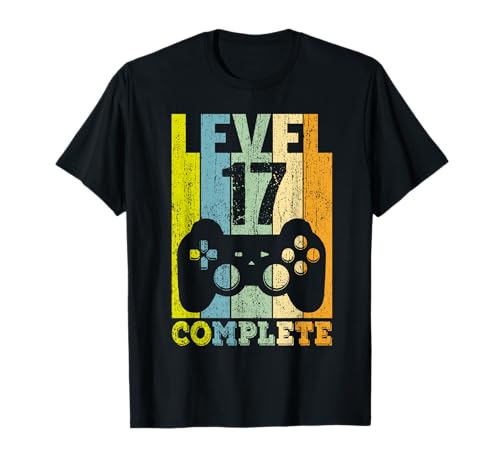 17 Años Cumpleaños Niño Niña Chico Chica Regalo Level 17 Camiseta