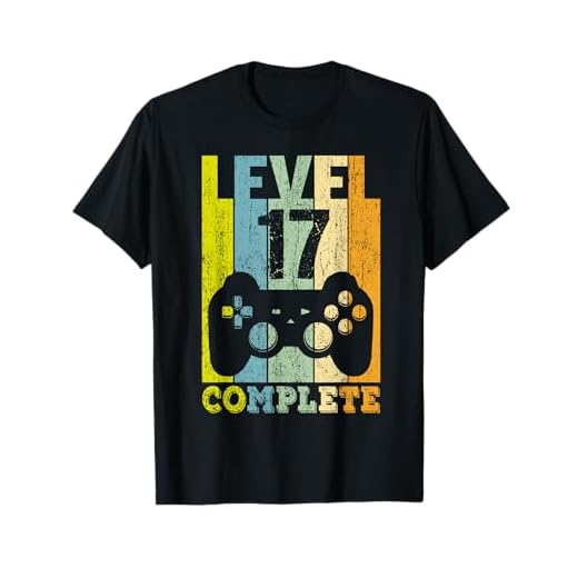 17 Años Cumpleaños Niño Niña Chico Chica Regalo Level 17 Camiseta