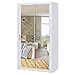 Selsey Rinker - Armoire Portes coulissantes - Blanc - 120 cm - avec Miroir