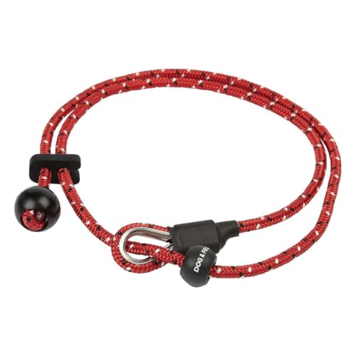 Dog and Field Pro Trainer Laisse de dressage courte anti-traction avec bouton poussoir d'arrêt pour chien et chiot Rouge 85 cm