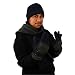 Men's Winter Fleece Beanie Skull Hat Scarf Gloves Ski Snow Gift Set Navy Gray M