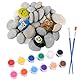 Steine Zum Bemalen Flach 20pcs Steine Bemalen Kieselsteine 4-6cm Gemalter Steine Zum Bemalen Dekosteine Glatte Große Kieselsteine Strand Kiesel Zierkies Kiesel Flache Kieselsteine Zum Basteln