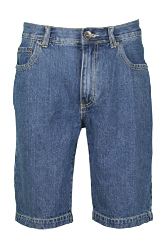 Schuerzenfabrik Kurze Jeans Herren Jeansshorts kurz im 5-Pocket-Design Shorts 100% Baumwolle, Größe: XXL / 38, blau