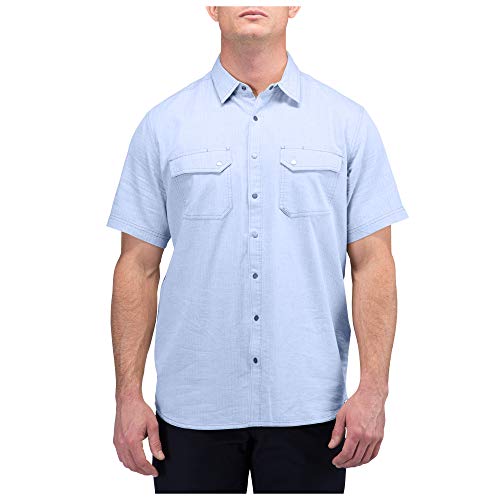 5.11 Tactical Men's Cotton Fabric Herringbone Short Sleeve Shirt, Atlas Herringbone, Medium, Style 71375