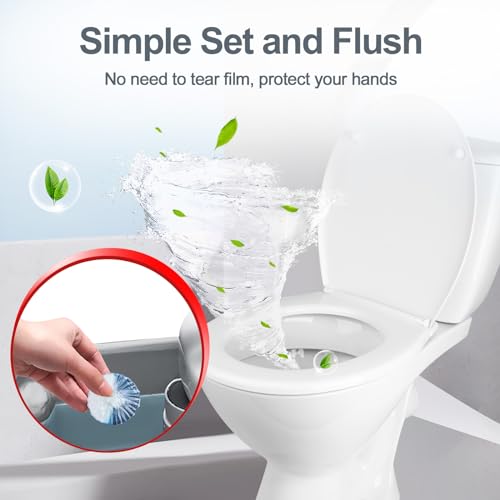 Image of KIISIISO Ultra Clean Toilet Tablets White & Blue-60 PACK, Toilet Bowl Cleaners for Deodorizing & Descaling, Long-Lasting Toilet Bowl Cleaner with Sustained-Release Technology for Stubborn Stains