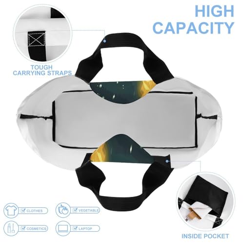 Women's Multi-Functional Shopping Bag，Christmas Trees Printing Messenger Bag Shoulder Bag for Travel, Work, Shopping & Parties with Inner Pocket, Grocery Bag Lightweight & Water-Resistant4