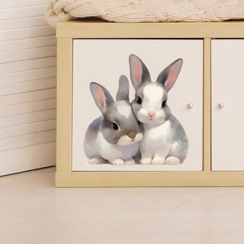 Vinilo decorativo de pared Dos Conejos en vinilo miniatura 3